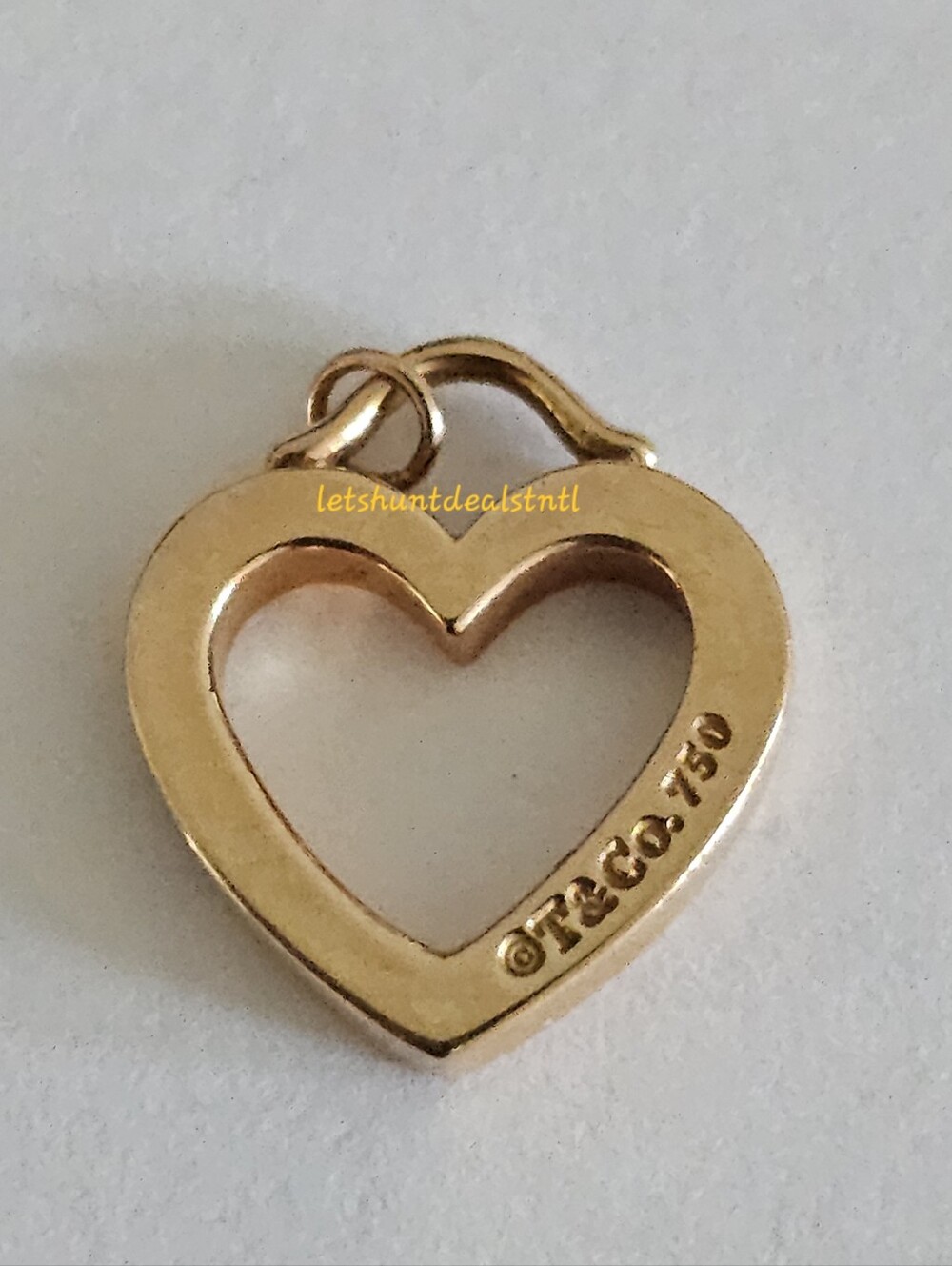 Authentic Tiffany & Co. 18K Rose Gold Heart Pendant.